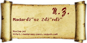 Madarász Zénó névjegykártya